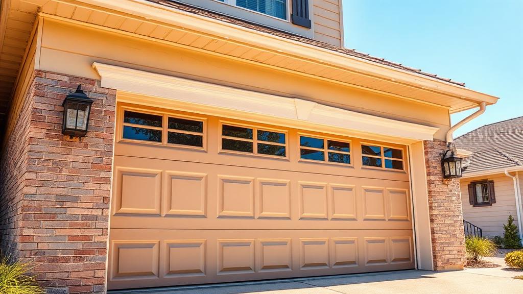 Garage door maintenance during hot summer weather showing weatherstripping and insulation check